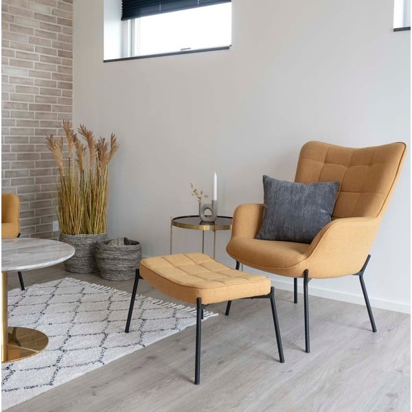 Okrogla mizica v zlati barvi ø 48 cm Venezia - House Nordic-image-4