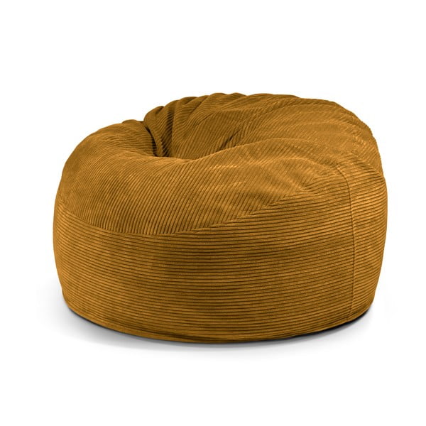 Gorčično rumena vreča za sedenje iz rebrastega žameta Om 110 – SLOWDOWN