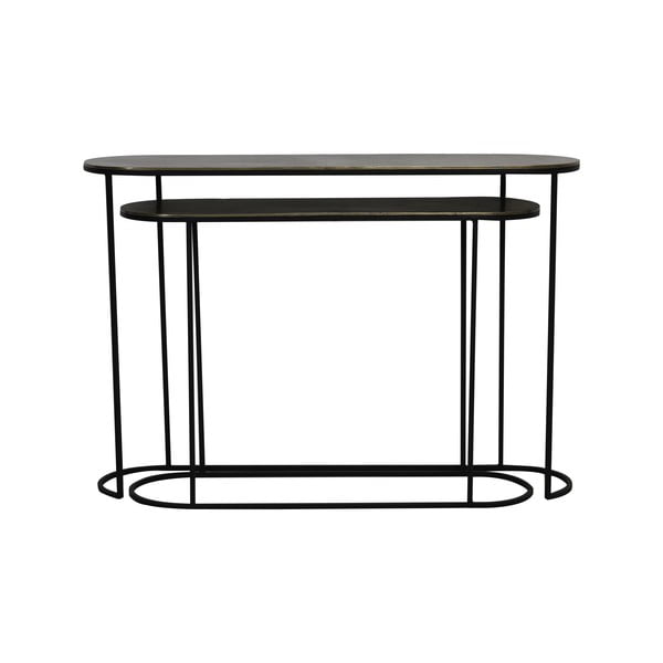 Kovinske stranske mizice v bronasti barvi v kompletu 2 ks 28x118 cm Bocov – Light & Living-image-2