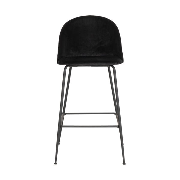 Črni žametni barski stoli v kompletu 2 ks 108 cm Lausanne – House Nordic-image-1