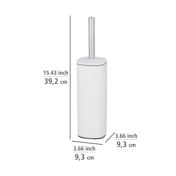 Bela WC ščetka iz nerjavečega jekla Wenko Alassio-image-1
