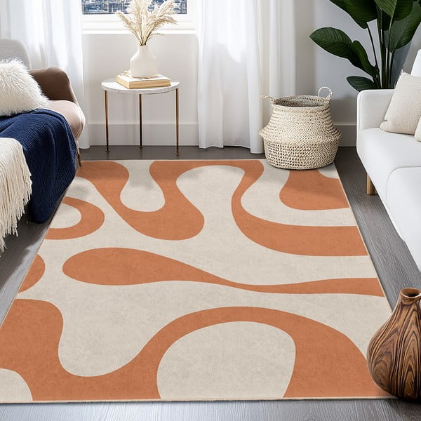 Oranžna pralna preproga 80x150 cm Caramel Latte – Mila Home-image-4