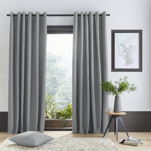 Sive zavese v kompletu 2 kos 229x168 cm Pinsonic - Catherine Lansfield-image-1