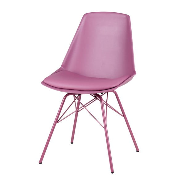 Komplet 4 vijolično-rožnatih stolov sømcasa Tania