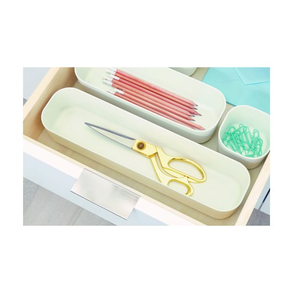 Bela škatla za shranjevanje iDesign Eco, 9 x 36,5 cm-image-3