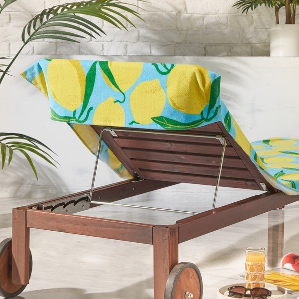 Bombažna brisača za na plažo 92x180 cm Lemons Lounger – Catherine Lansfield-image-2