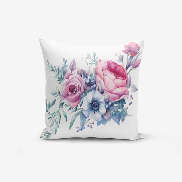 Prevleka za vzglavnik iz mešanice bombaža Minimalist Cushion Covers Liandnse Special Design Flower, 45 x 45 cm