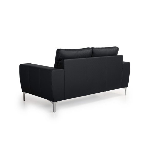 Črna usnjena zofa Scandic Twigo, 166 cm-image-3