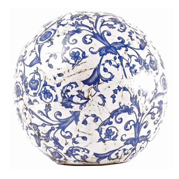 Modro-bela keramična dekoracija Esschert Design, ⌀ 18 cm