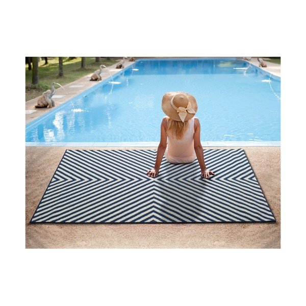 Modro-bela zunanja preproga Universal Cannes Hypnotic, 150 x 80 cm-image-2