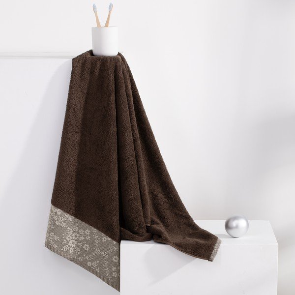 Rjava frotirna bombažna brisača 70x140 cm Crea – AmeliaHome-image-2