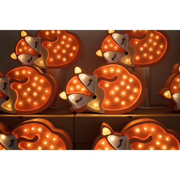Oranžna namizna svetilka iz borovega lesa Little Lights Fox Wild, dolžina 31 cm-image-1