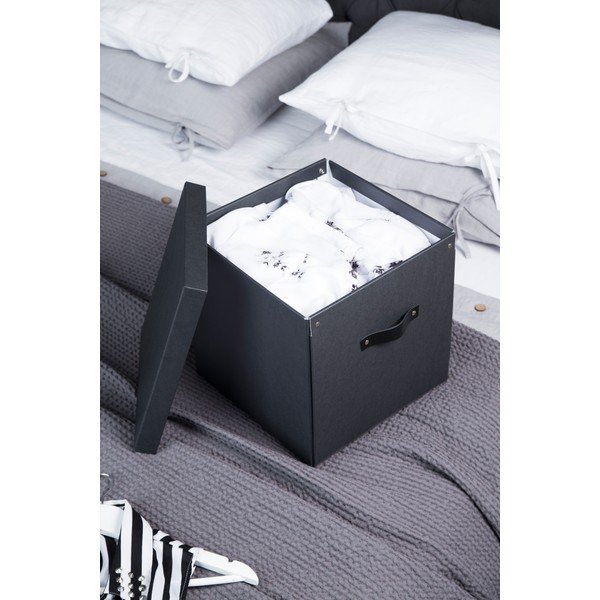 Temno siva škatla za shranjevanje Bigso Box of Sweden Logan-image-2