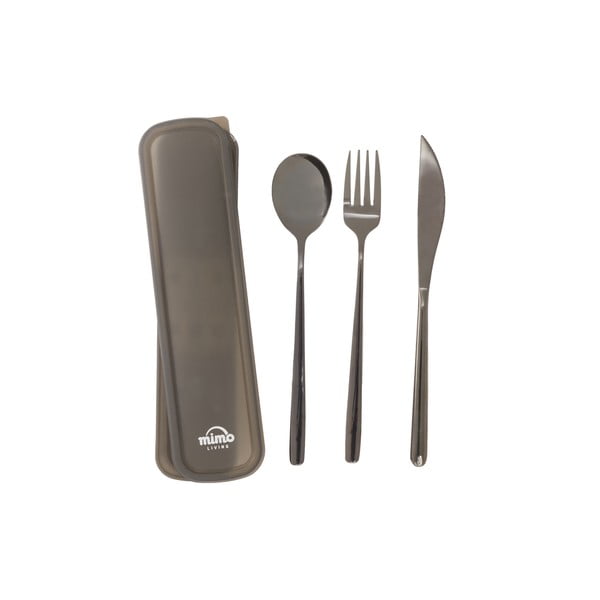 Črn pribor iz nerjavečega jekla 3 ks Mimo – Premier Housewares