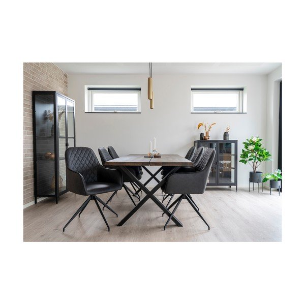 Temno siv oblazinjen jedilni stol Harbo – House Nordic-image-2