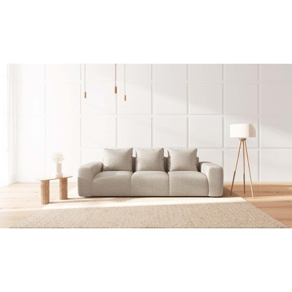 Bež sedežna garnitura iz tkanine bouclé 287 cm Feiro – MESONICA-image-1