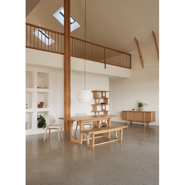 Raztegljiva jedilna miza v hrastovem dekorju 95x180 cm Flow – Unique Furniture-image-1