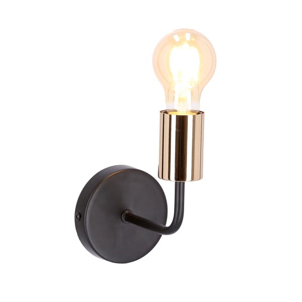 Črna/bakrena stenska svetilka Spill – Candellux Lighting-image-3