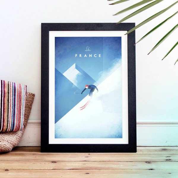 Plakat Travelposter Ski Francija, A3-image-1