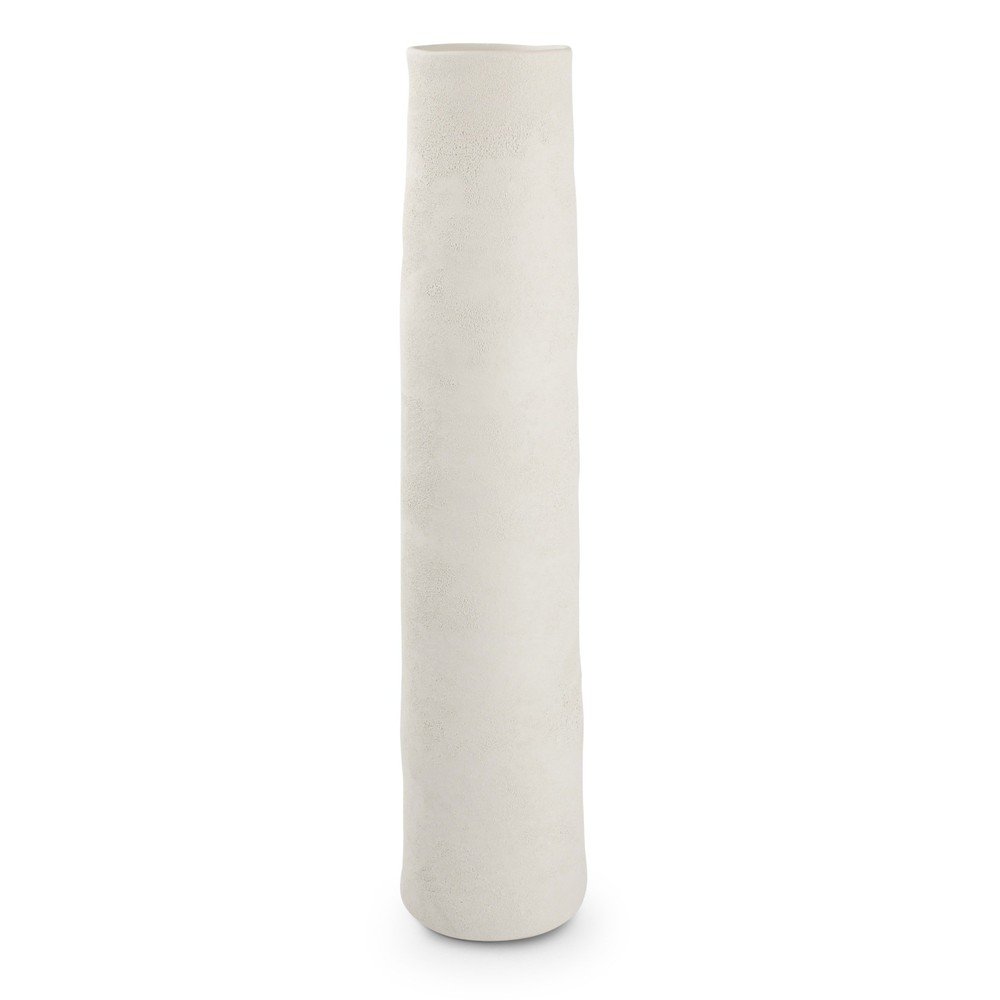 Bela keramična visoka vaza (višina 50 cm) Cone