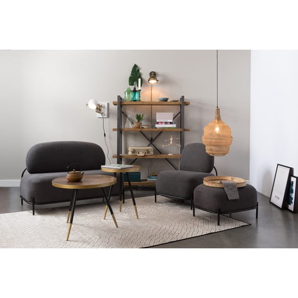 Temno siv tabure White Label Polly-image-1