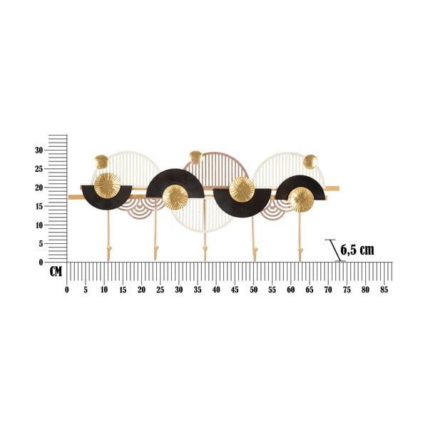 Stenski obešalnik v zlati in črni barvi Mauro Ferretti Art-image-2