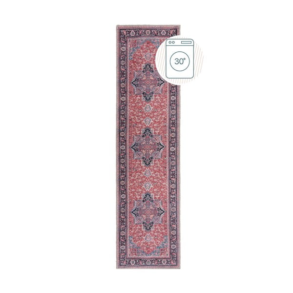 Bordo rdeč pralen tekač iz mešanice recikliranih vlaken 60x230 cm Windsor – Flair Rugs