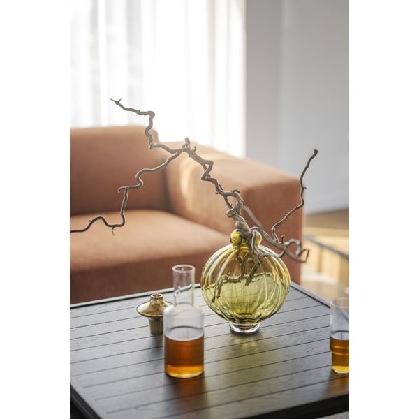 Temno rjava mizica s hrastovo mizno ploščo ø 80 cm Deerfield – Rowico-image-4