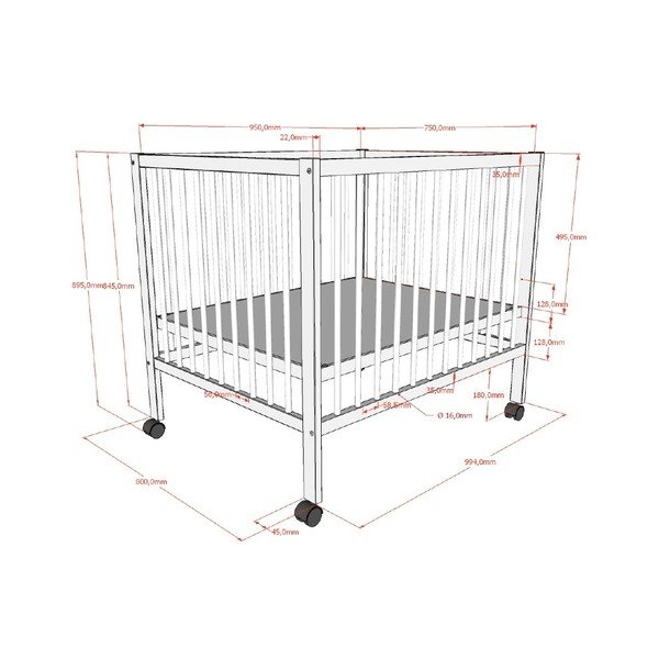 Rjava stajica iz masivne bukve 95x75 cm Dino – Vipack-image-3
