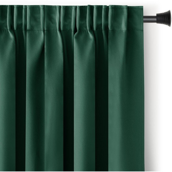 Temno zelena zavesa za delno zatemnitev 200x270 cm Kierra – Restilo