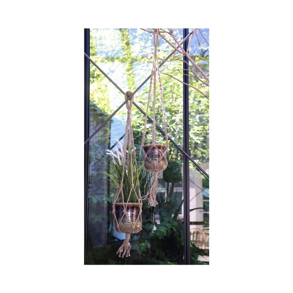 Hiša Nordic Chennai Tommy Hanging Rope Planter-image-1