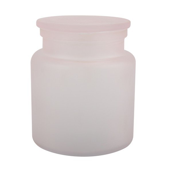 Svetlo rožnat steklen kopalniški organizator za vatke ali vatirane palčke Yoko – Spirella