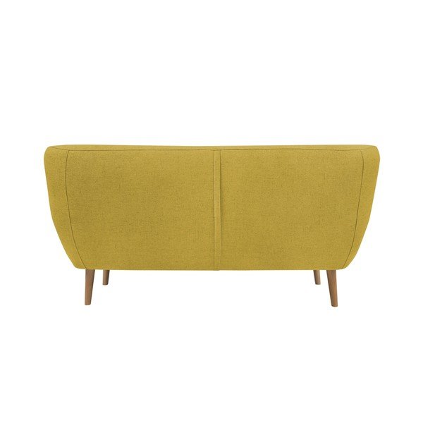 Rumena dvosedežna zofa s svetlimi nogami Mazzini Sofas Sicile-image-1