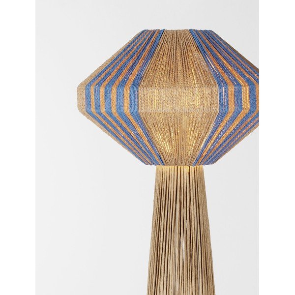 Modra/v naravni barvi stoječa svetilka iz vrvi (višina 152 cm) Abby – Nova Luce-image-1