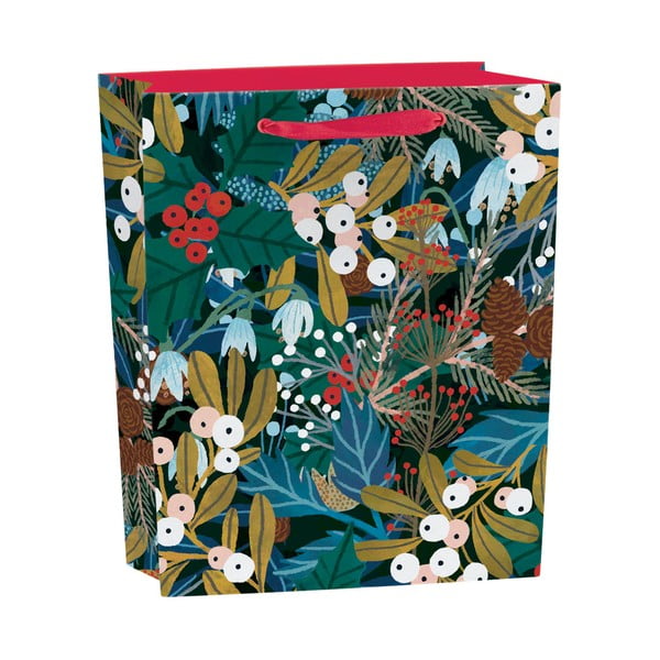 Darilna vrečka z božičnim motivom 25x10 cm Winter Foliage – Roger la Borde