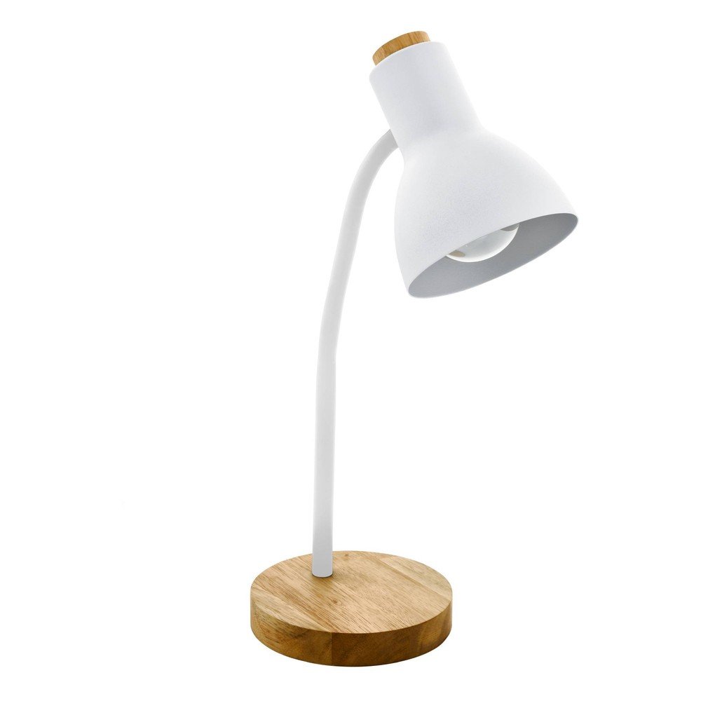 Bela namizna svetilka s kovinskim senčilom (višina 49 cm) VERADAL