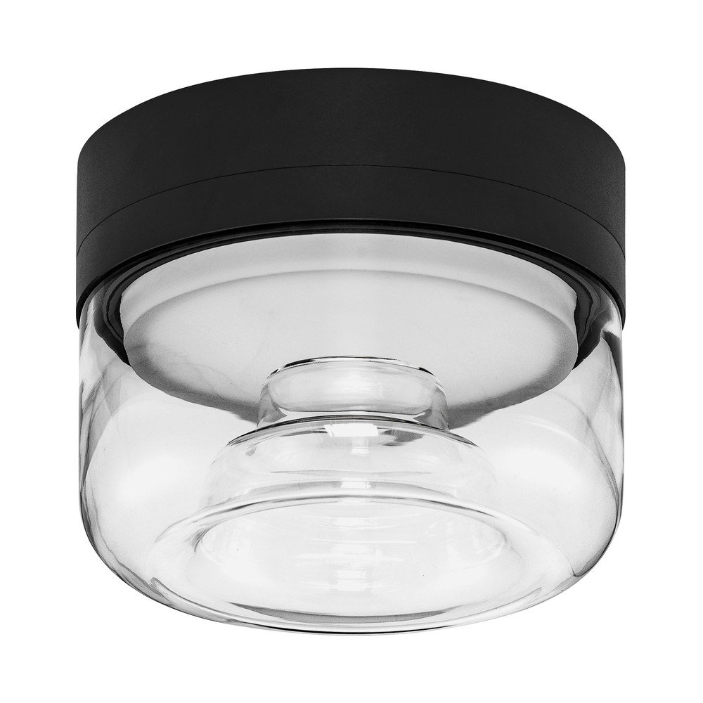 Mat črna aluminijasta LED stropna svetilka Doris