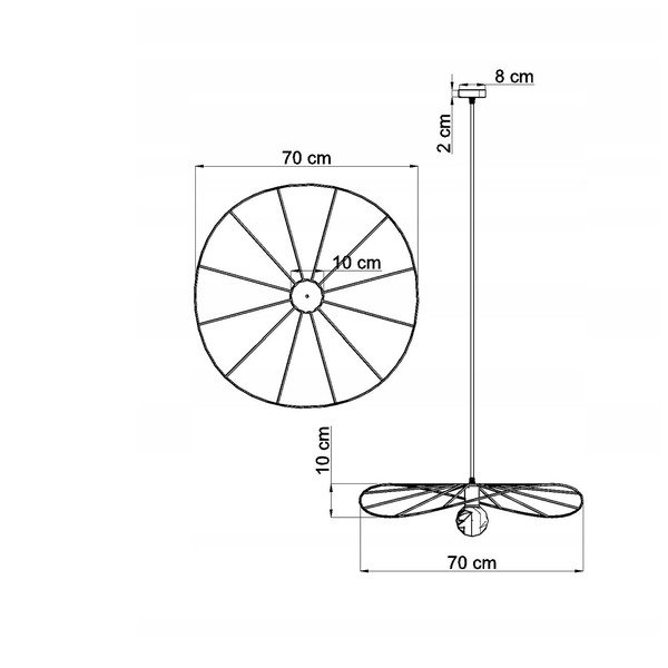 Črna viseča svetilka ø 70 cm Elliot – Sollux-image-4