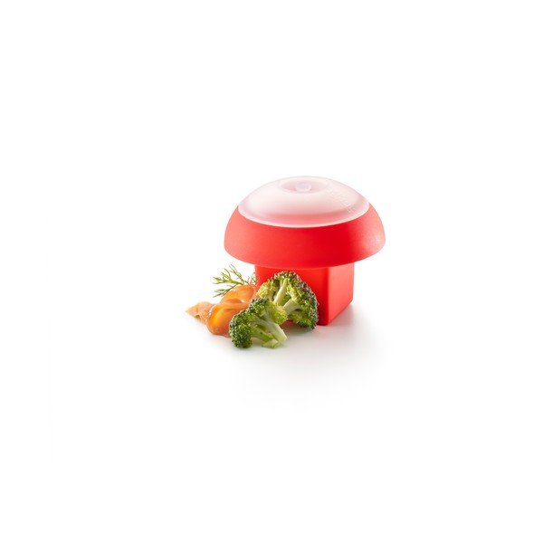Rdeč kvadratni silikonski model za kuhanje jajc v mikrovalovni pečici Lékué Ovo, ⌀ 10 cm-image-2