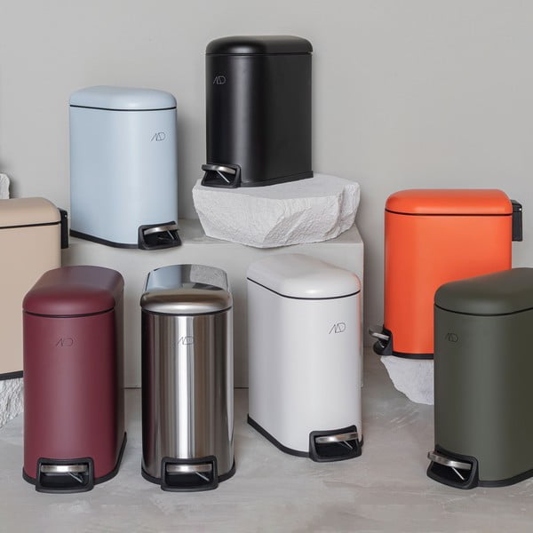 Temno zelen kovinski koš za smeti s pedalom 5 l Mini Walther – Mette Ditmer Denmark-image-3