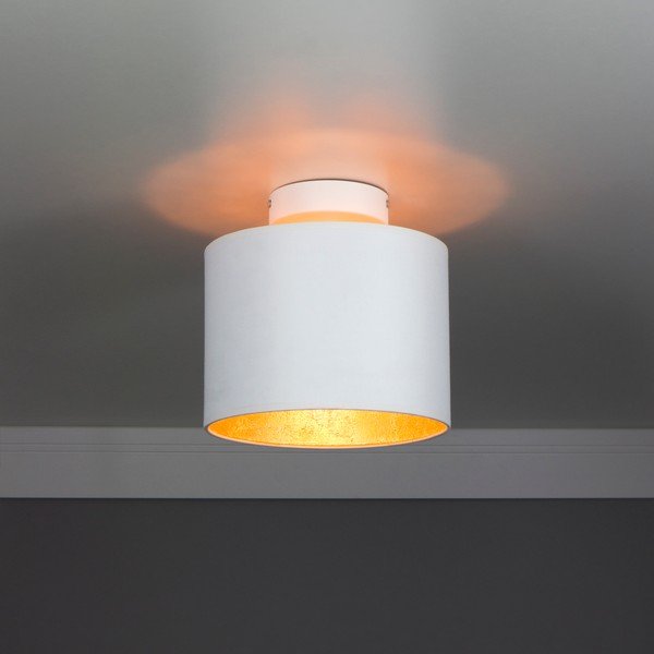 Bela stropna svetilka z detajli v zlati barvi Sotto Luce MIKA XS, ø 20 cm-image-1