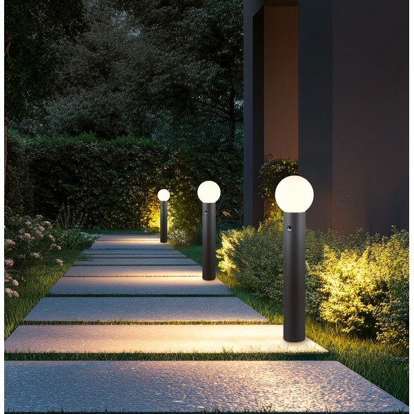 Stebrična zunanja svetilka s senzorjem gibanja ø 18 cm Mures – Trio-image-2