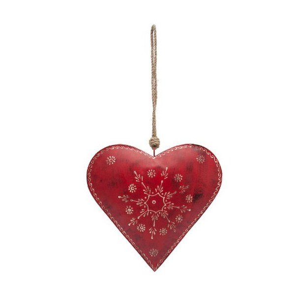 Viseča dekoracija Antic Line Country Red Heart Single