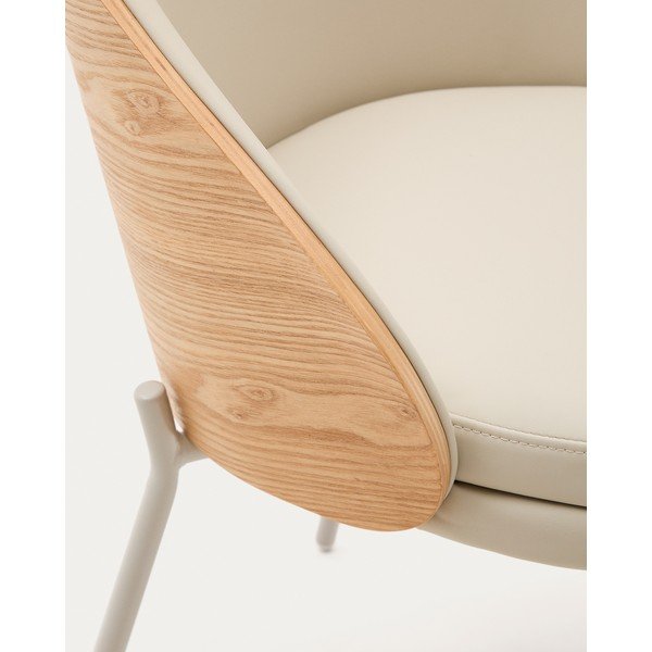 Kremno bel jedilni stol Eamy – Kave Home-image-4