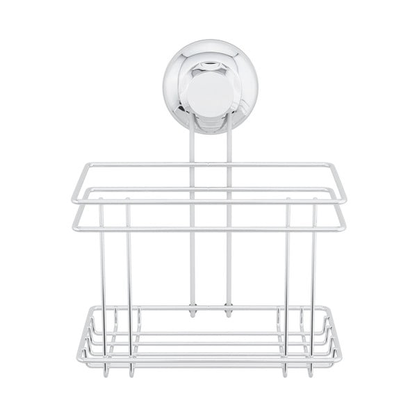 Kovinska kopalniška polica v srebrni barvi z namestitvijo brez vrtanja Bestlock Bath – Compactor-image-4