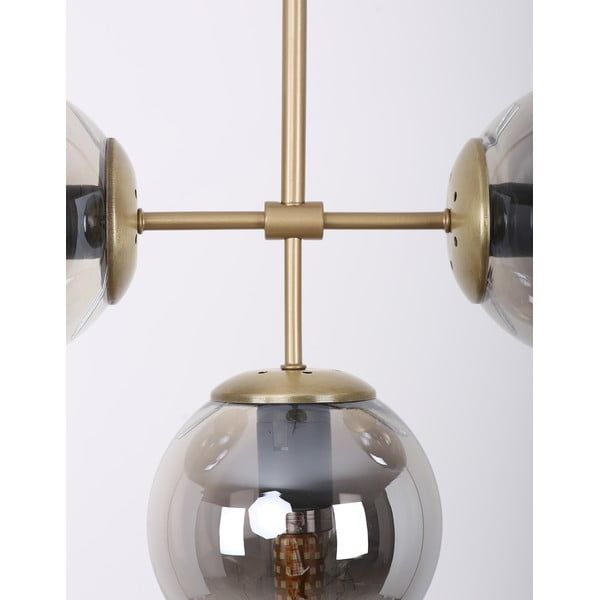 Zlato-siva stropna svetilka s steklenim senčilom ø 15 cm Seagull – Squid Lighting-image-2