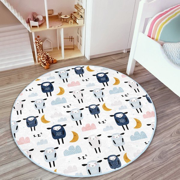 Bela otroška preproga ø 120 cm Comfort – Mila Home-image-1