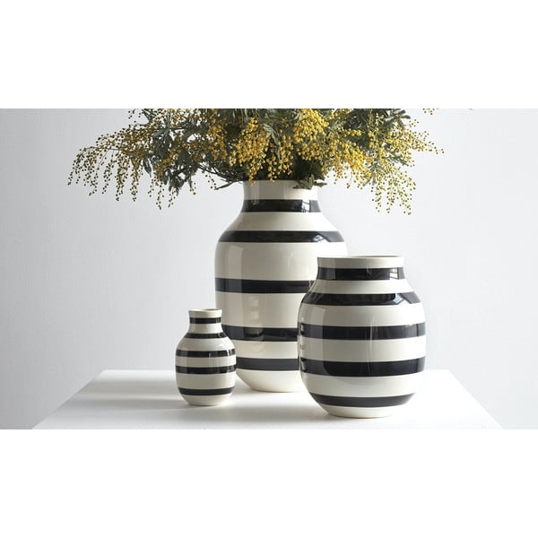 Črno-bela keramična vaza Kähler Design Omaggio, višina 12,5 cm-image-4