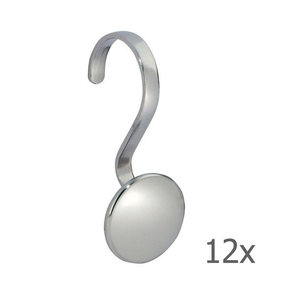 Komplet 12 kavljev iz nerjavečega jekla iDesign Forma Shower-image-1