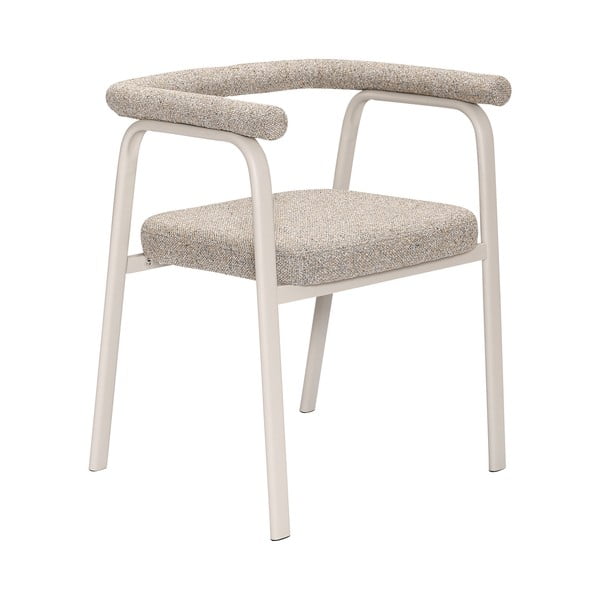 Bež oblazinjeni jedilni stoli v kompletu z nasloni za roke 2 ks Ecto – Hübsch